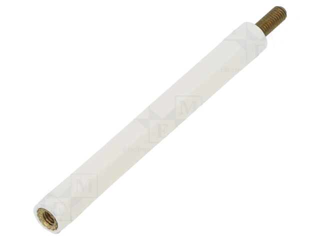 Isolatiebus; Int.schroefdraad: M3; L: 55mm; UL94V-2; Mat: polyamide Isolatiebus; Int.schroefdraad: M3; L: 55mm; UL94V-2; Mat: polyamide